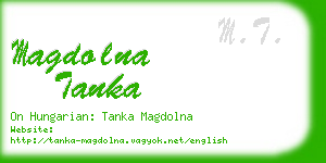 magdolna tanka business card
